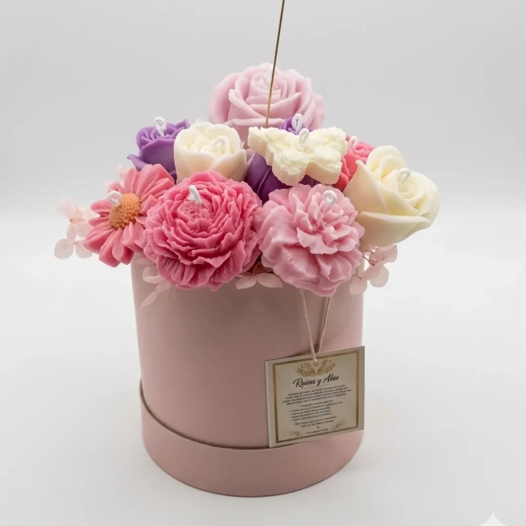 Ramo Dulce Promesa — flores de vela artesanal